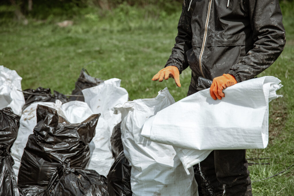 junk in plastic bags