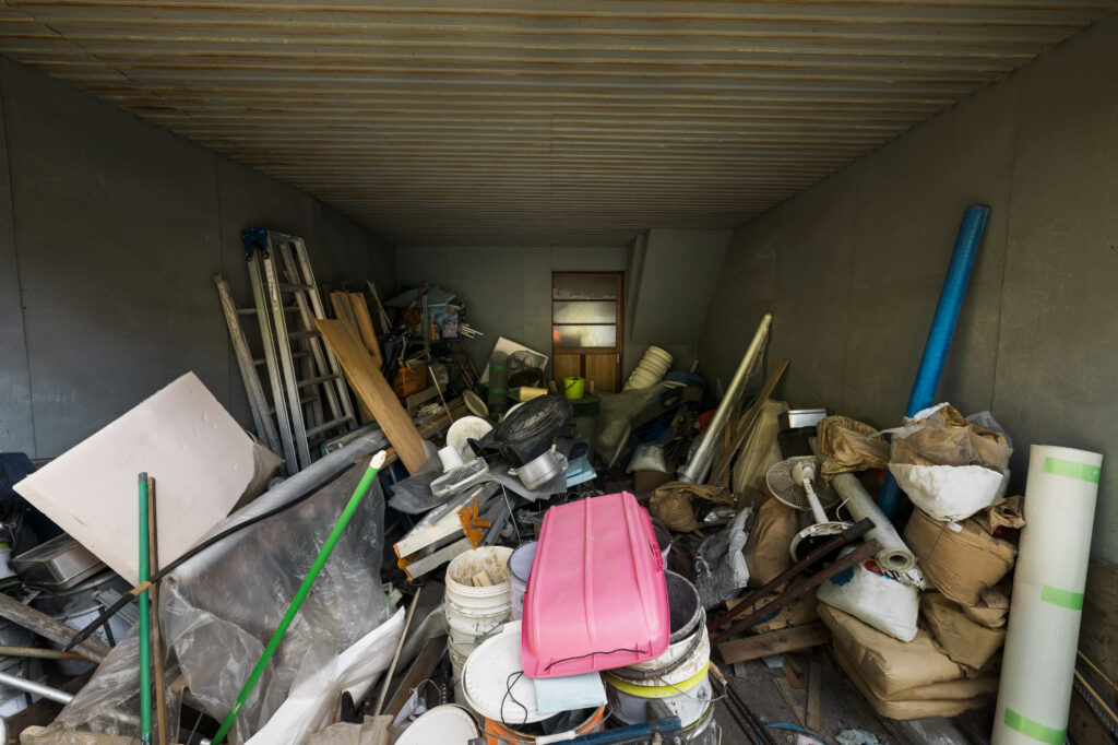 garage full of junk