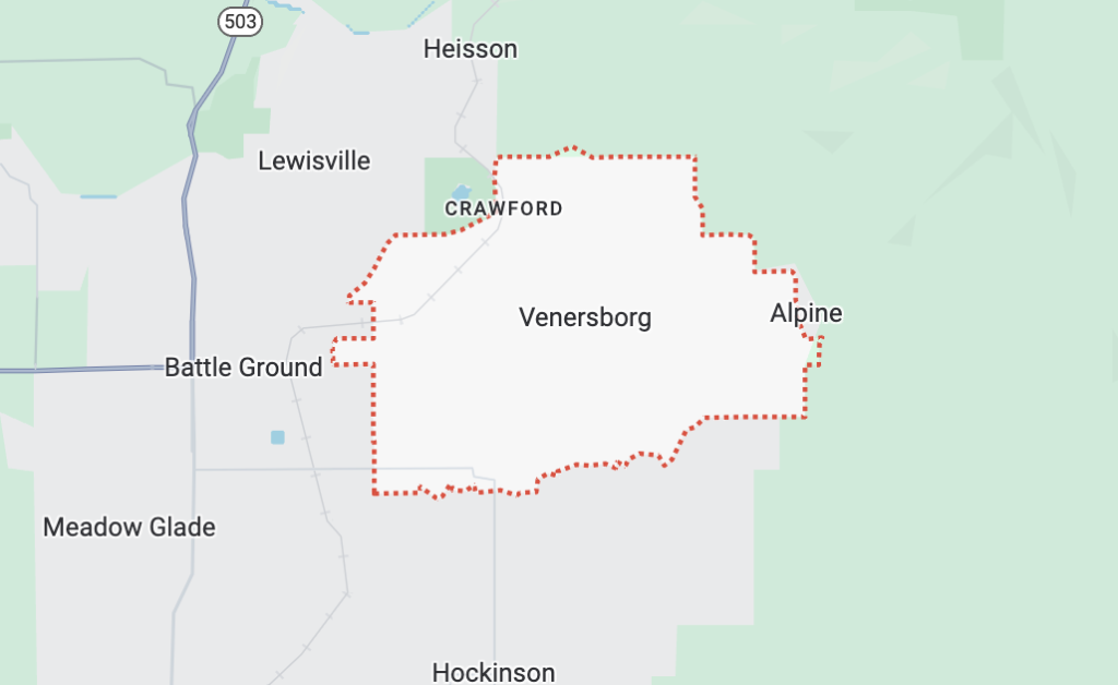 map of venersborg wa